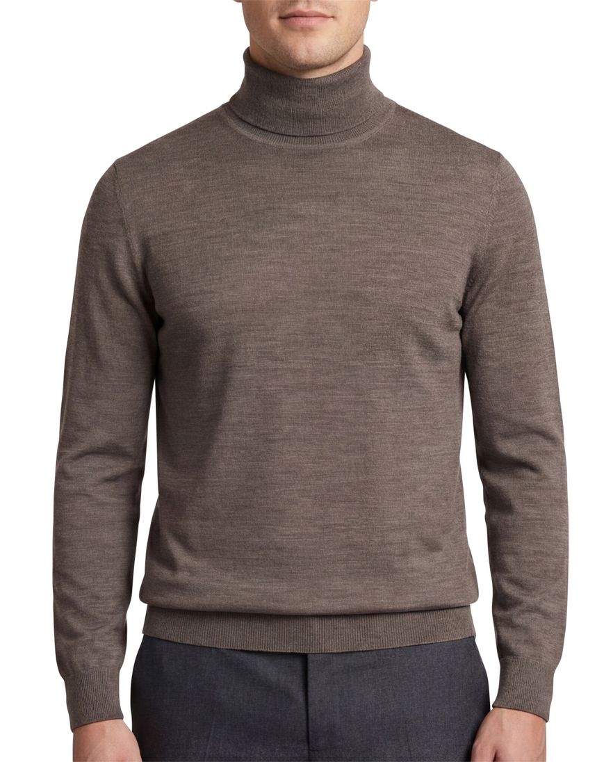 Profuomo roll neck trui taupe