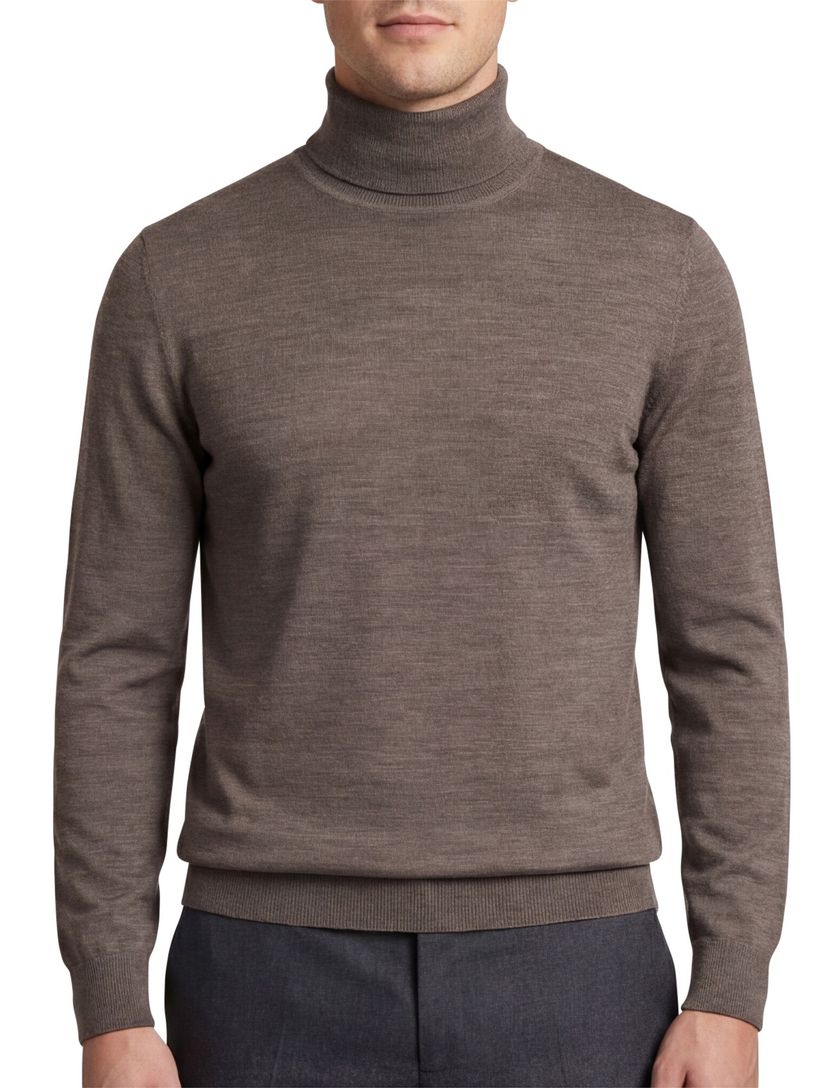 roll neck trui Profuomo taupe
