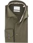 Michaelis overhemd effen groen slim fit strijkvrij katoen