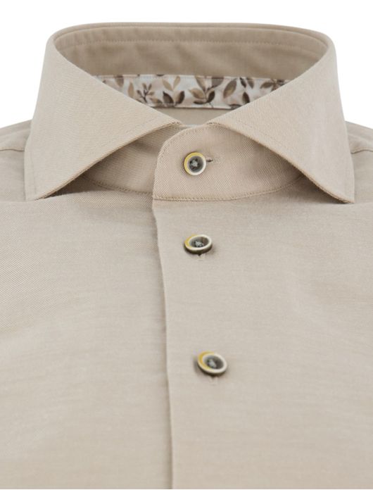 Michaelis overhemd ml 5 beige strijkvrij slim fit