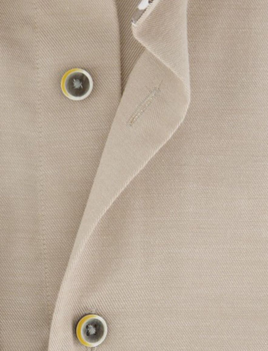 Michaelis overhemd ml 5 beige strijkvrij slim fit