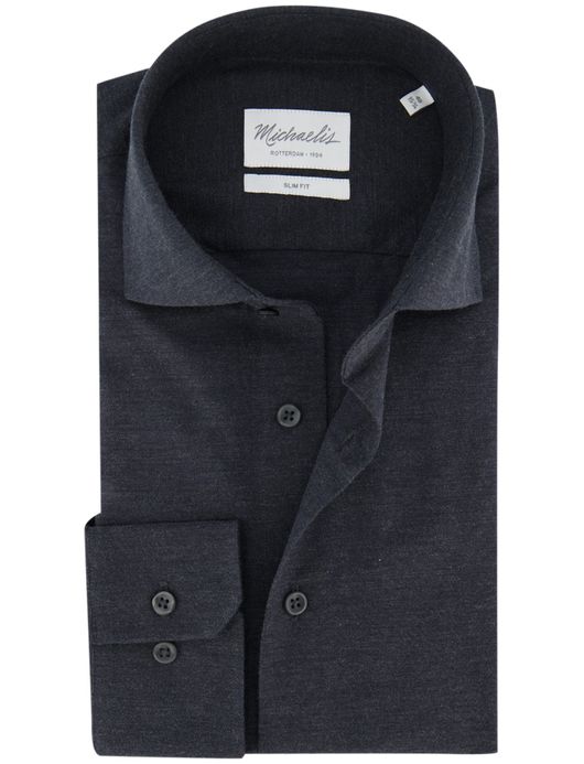 Michaelis overhemd ml 5 antraciet slim fit