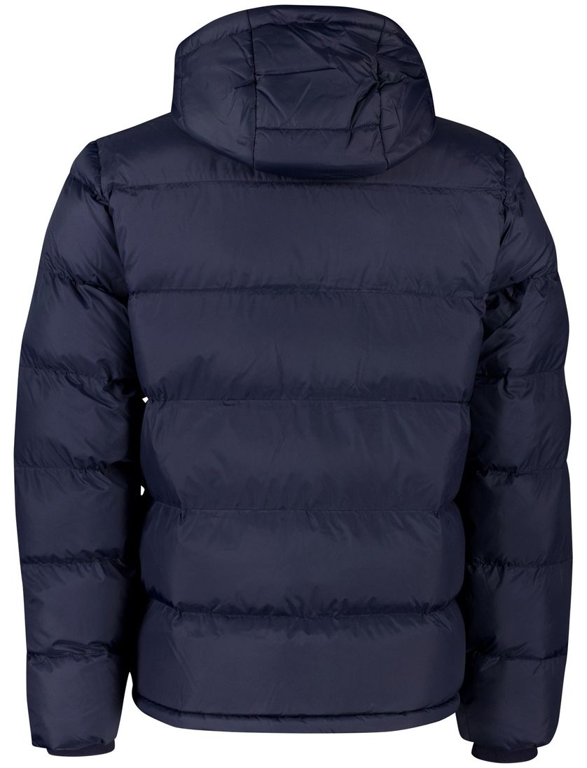 Gant effen donkerblauw winterjas waterafstotend