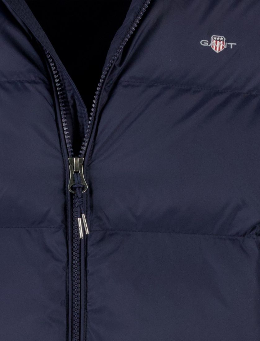 Gant effen donkerblauw winterjas waterafstotend