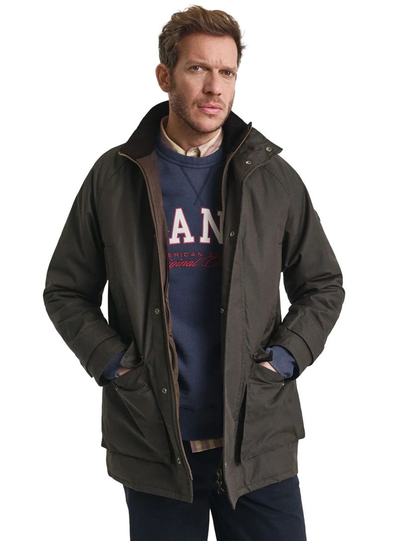 Gant winterjas wax katoen