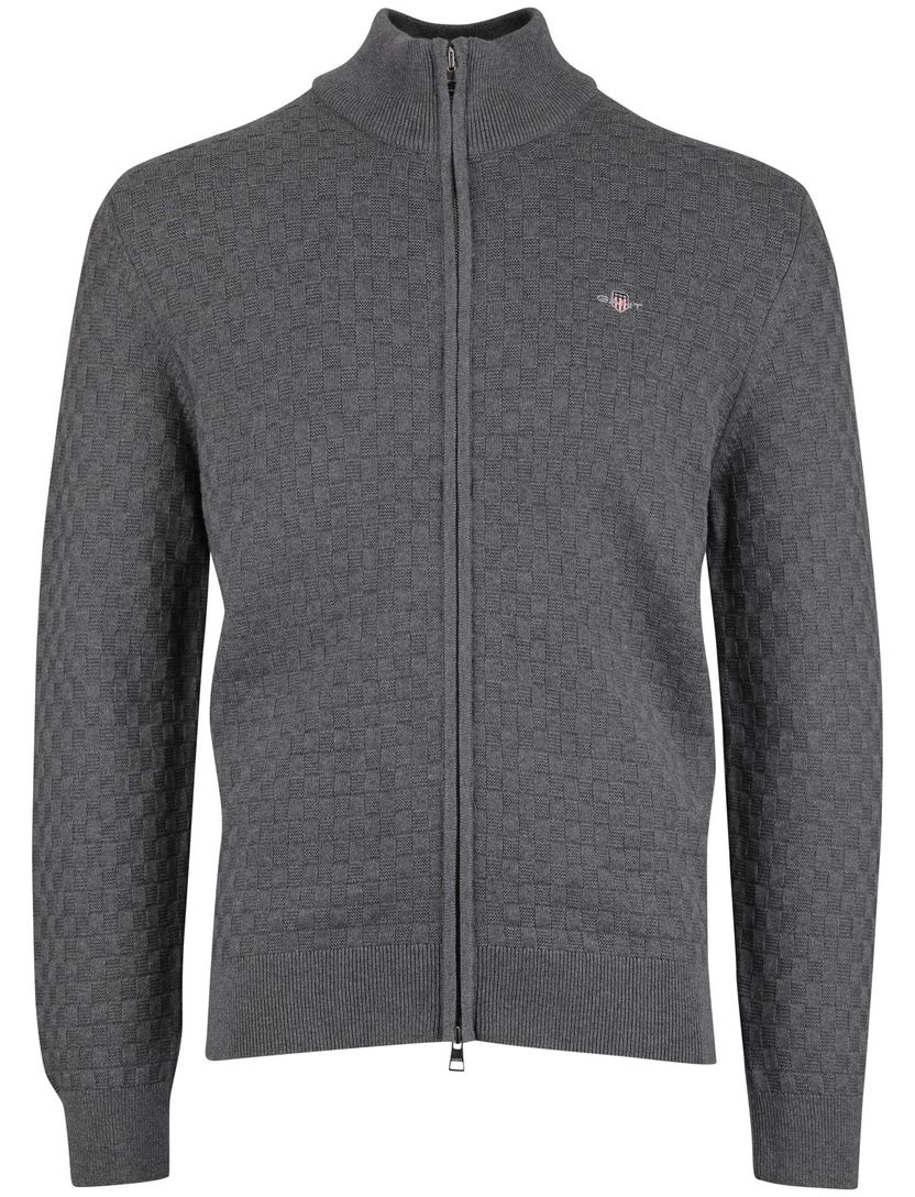 Gant vest wijde fit grijs