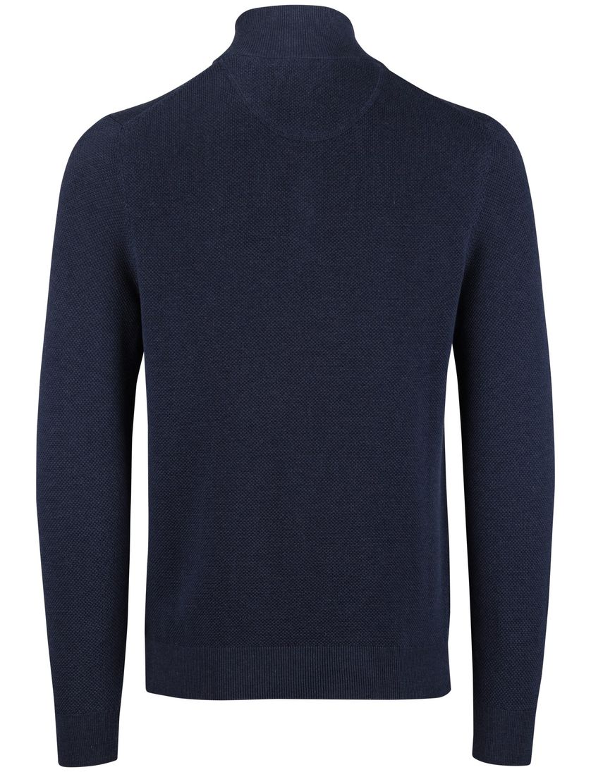 Gant half zip blauw normale fit effen