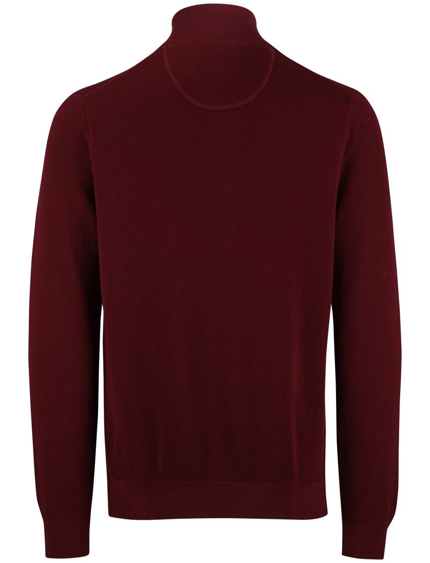 Gant half zip bordeaux normale fit effen