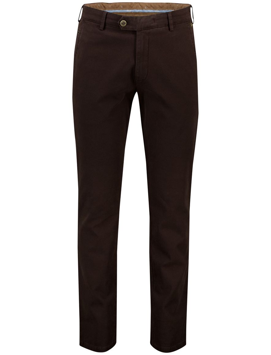 Meyer Bonn pantalon katoen donkerbruin