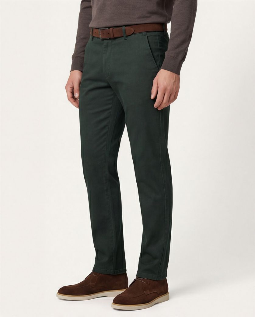 pantalon flatfront Meyer New York groen