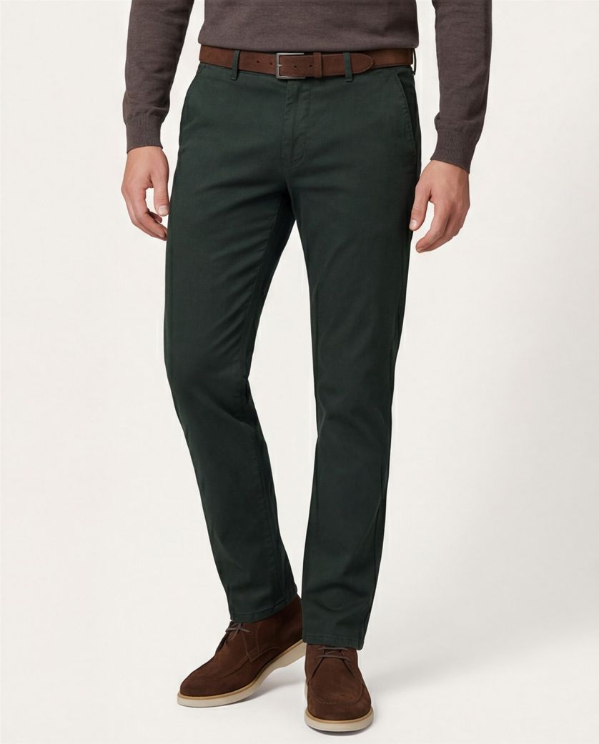 pantalon flatfront Meyer New York groen
