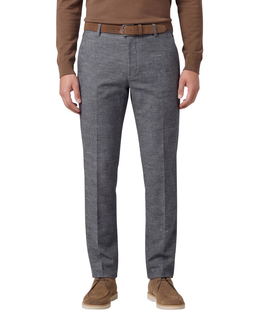 Meyer Bonn katoenen broek grijs gemeleerd