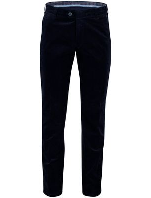 Meyer Meyer Bonn broek donkerblauw effen flatfront
