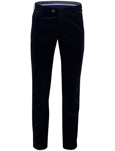 Meyer Meyer Bonn broek donkerblauw effen flatfront