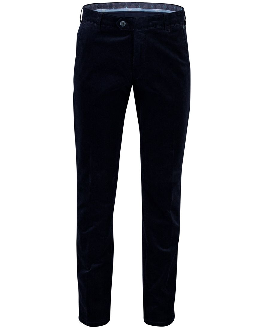 Meyer Bonn broek donkerblauw effen flatfront