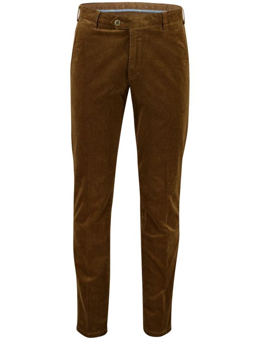Meyer Bonn broek flatfront bruin effen