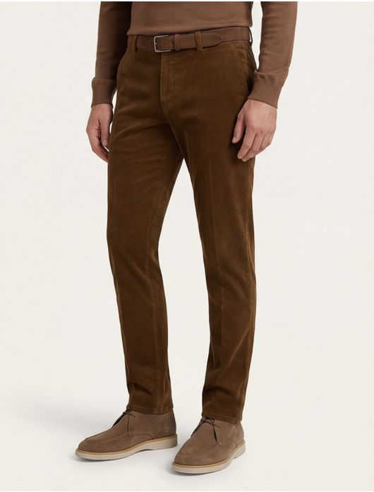 Meyer bonn pantalon flatfront bruin