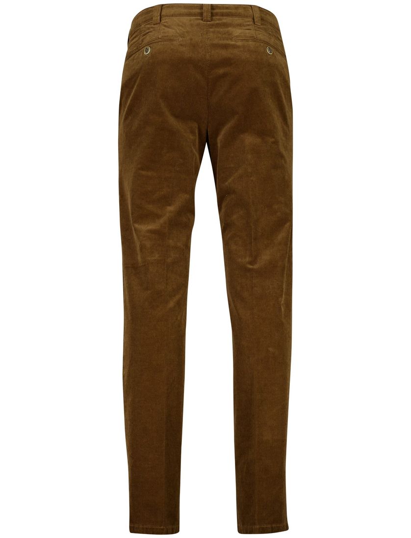 Meyer Bonn broek flatfront bruin katoen