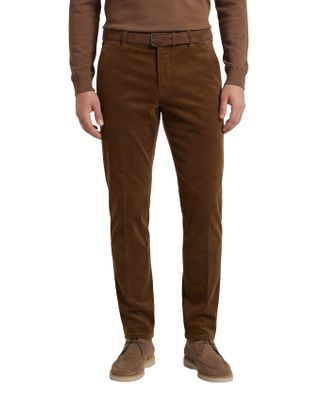 Meyer Meyer Bonn broek flatfront bruin katoen