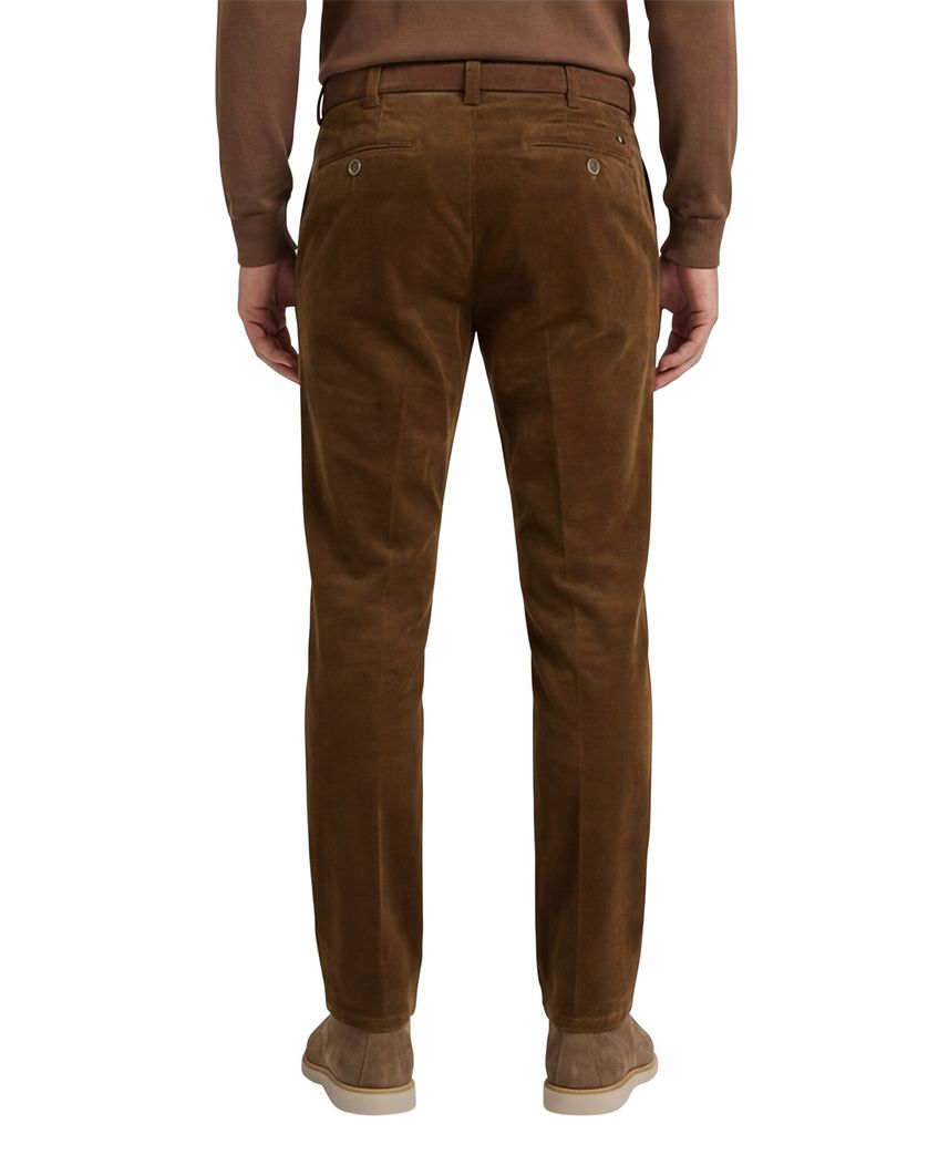 Meyer Bonn broek flatfront bruin katoen