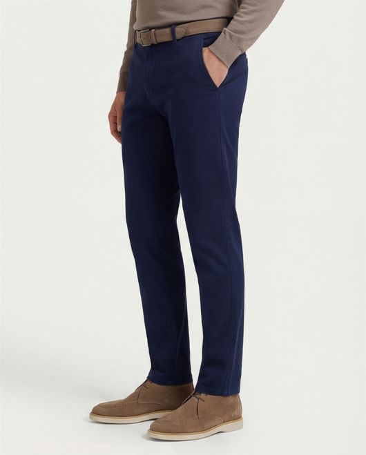 Meyer Bonn katoenen broek donkerblauw effen