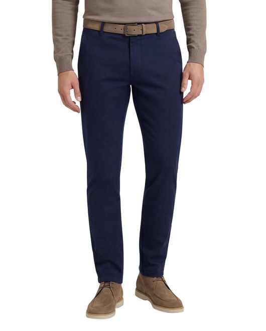 Meyer Bonn katoenen broek donkerblauw effen