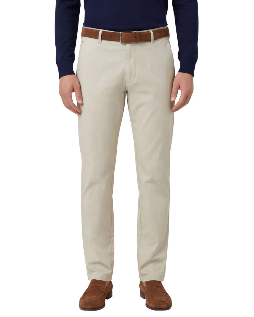 katoenen broek Meyer Bonn beige effen