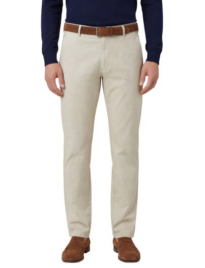 Meyer Meyer Bonn katoenen pantalon beige effen