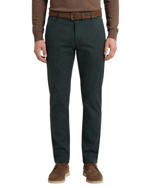 Meyer Bonn katoenen broek groen flatfront