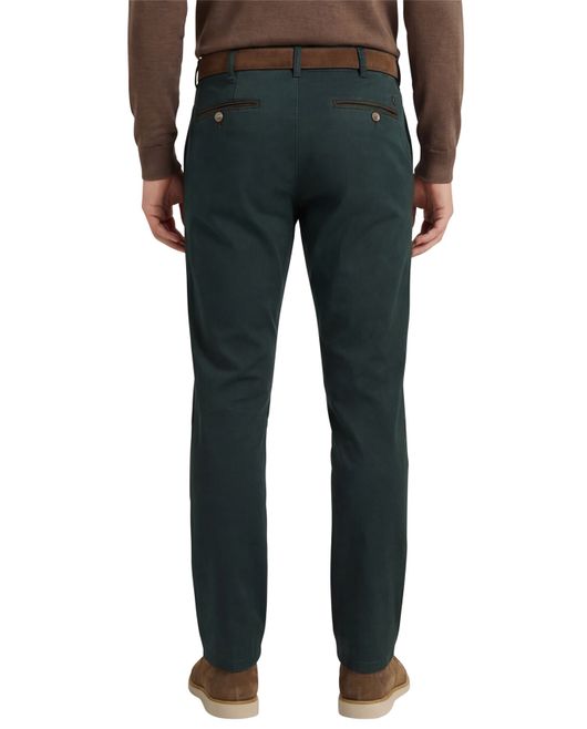 Meyer Bonn katoenen broek groen flatfront