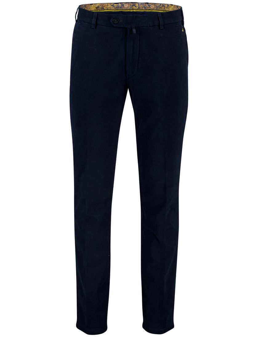 Meyer bonn donkerblauw effen pantalon normale fit