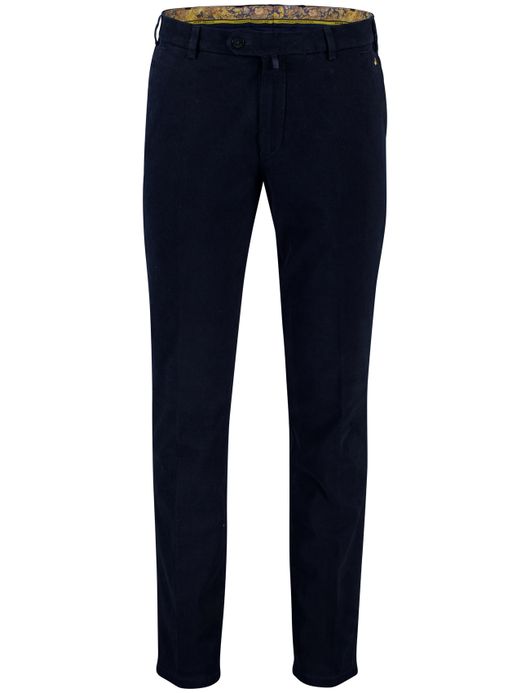 Meyer bonn pantalon donkerblauw effen normale fit