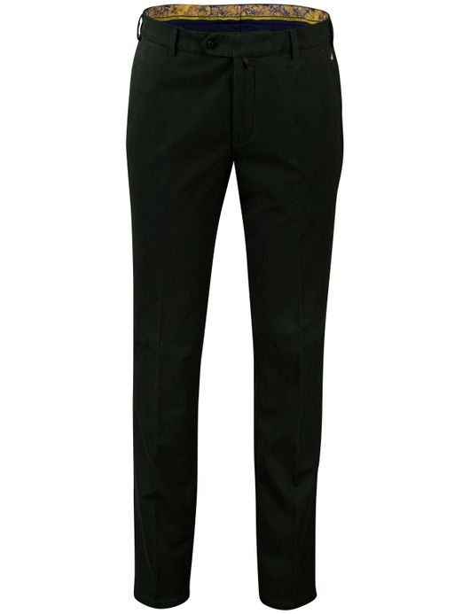 Meyer bonn flatfront broek donkergroen