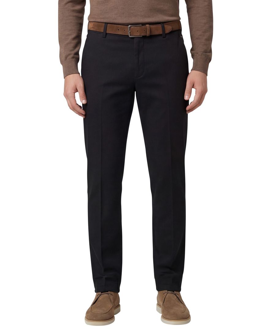 Meyer bonn flatfront broek donkergroen