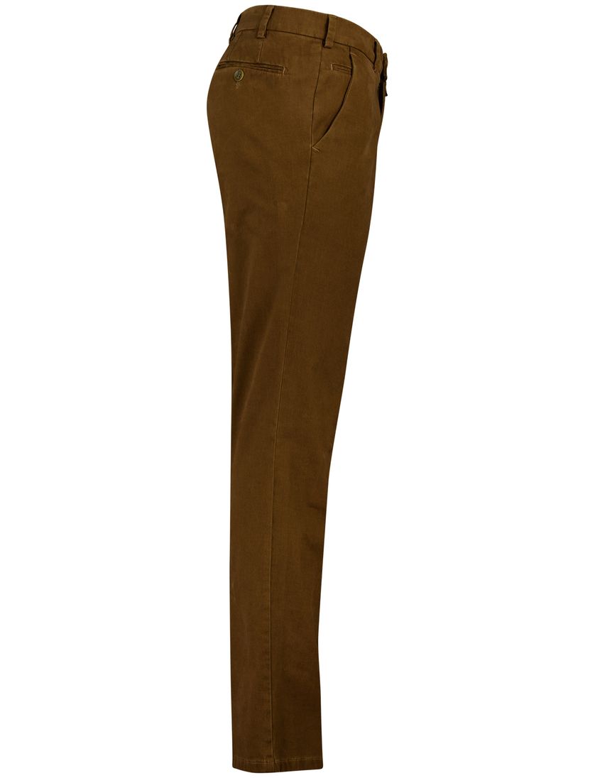 Meyer Bonn pantalon bruin effen normale fit