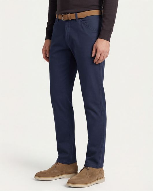 katoenen broek donkerblauw Meyer Chicago