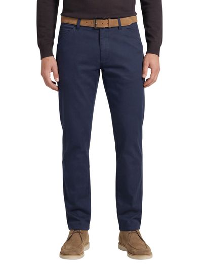 Meyer Meyer Chicago katoenen broek donkerblauw effen