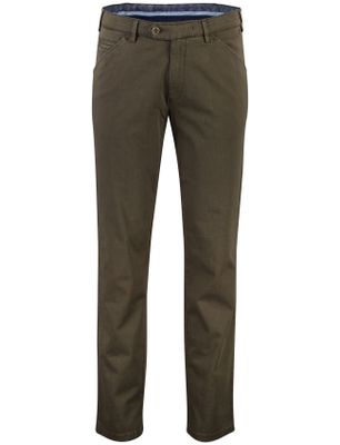 Meyer Meyer Chicago normale fit effen groen katoen