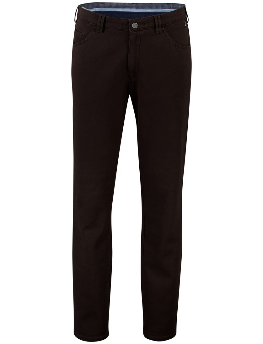 Meyer dublin 5-pocket broek bruin effen