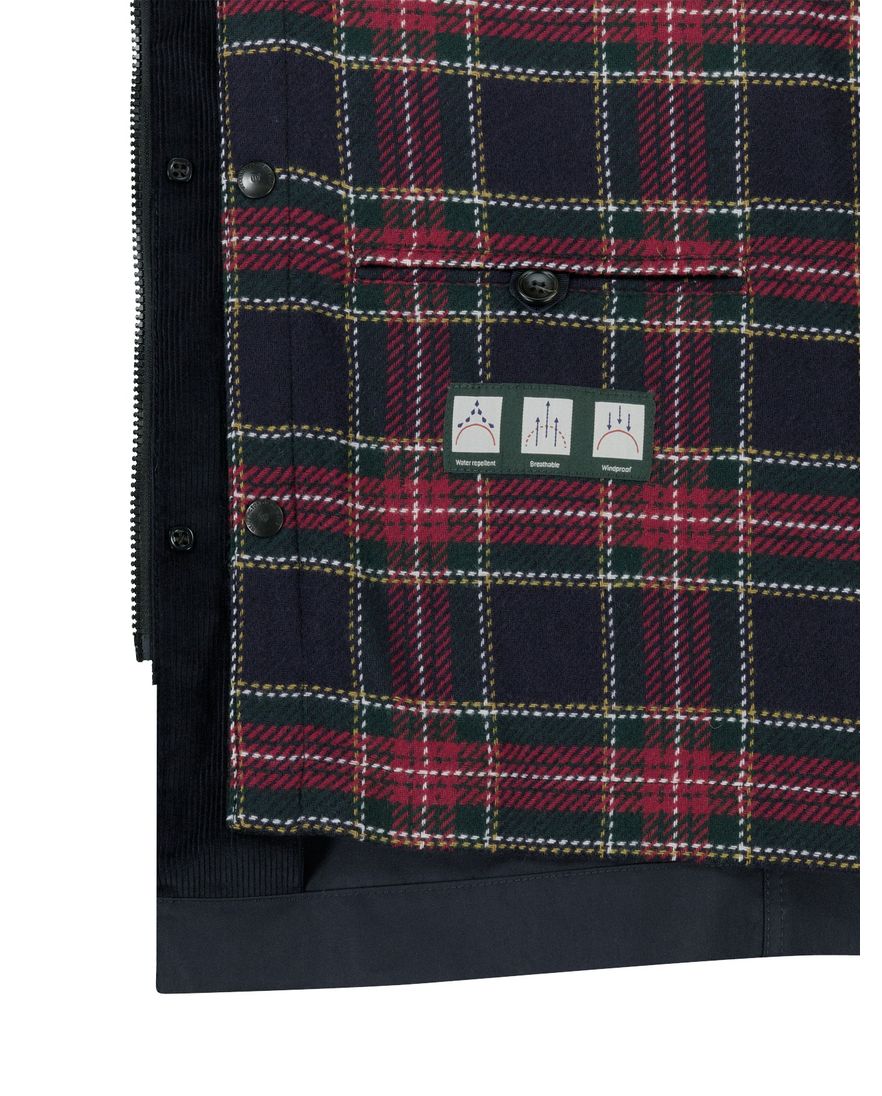 Wellington of Bilmore winterjas donkerblauw katoen