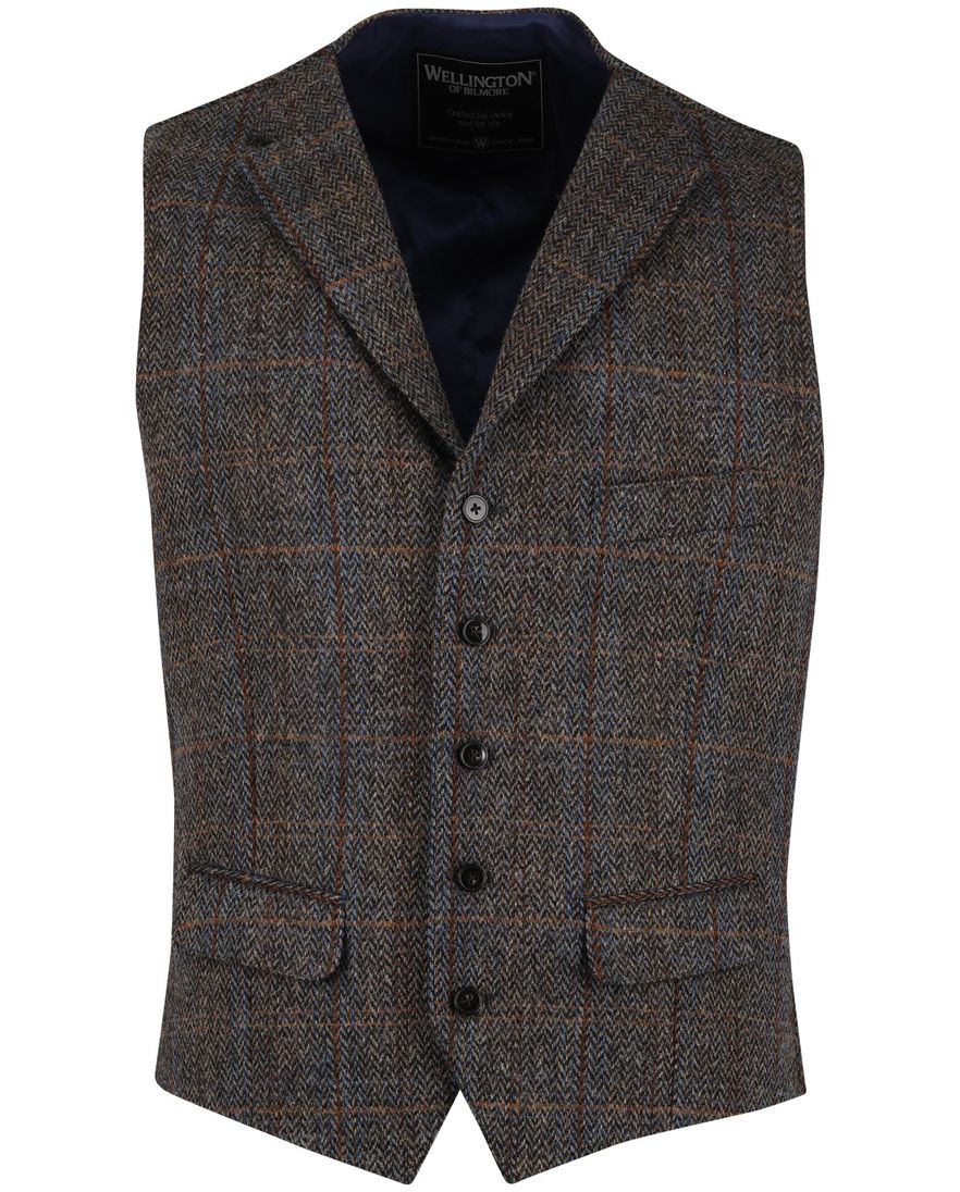 Wellington of Billmore gilet lamswol bruin