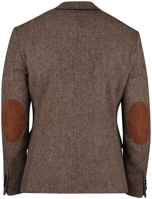 Wellington  of Bilmore Colbert Bruin wol elleboog patches tweed