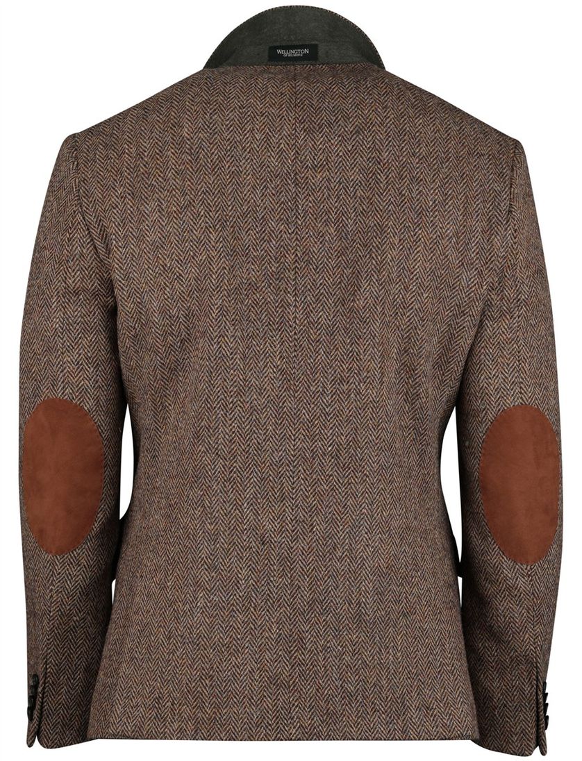 Colbert Wellington of Bilmore Bruin wol tweed elleboog patches