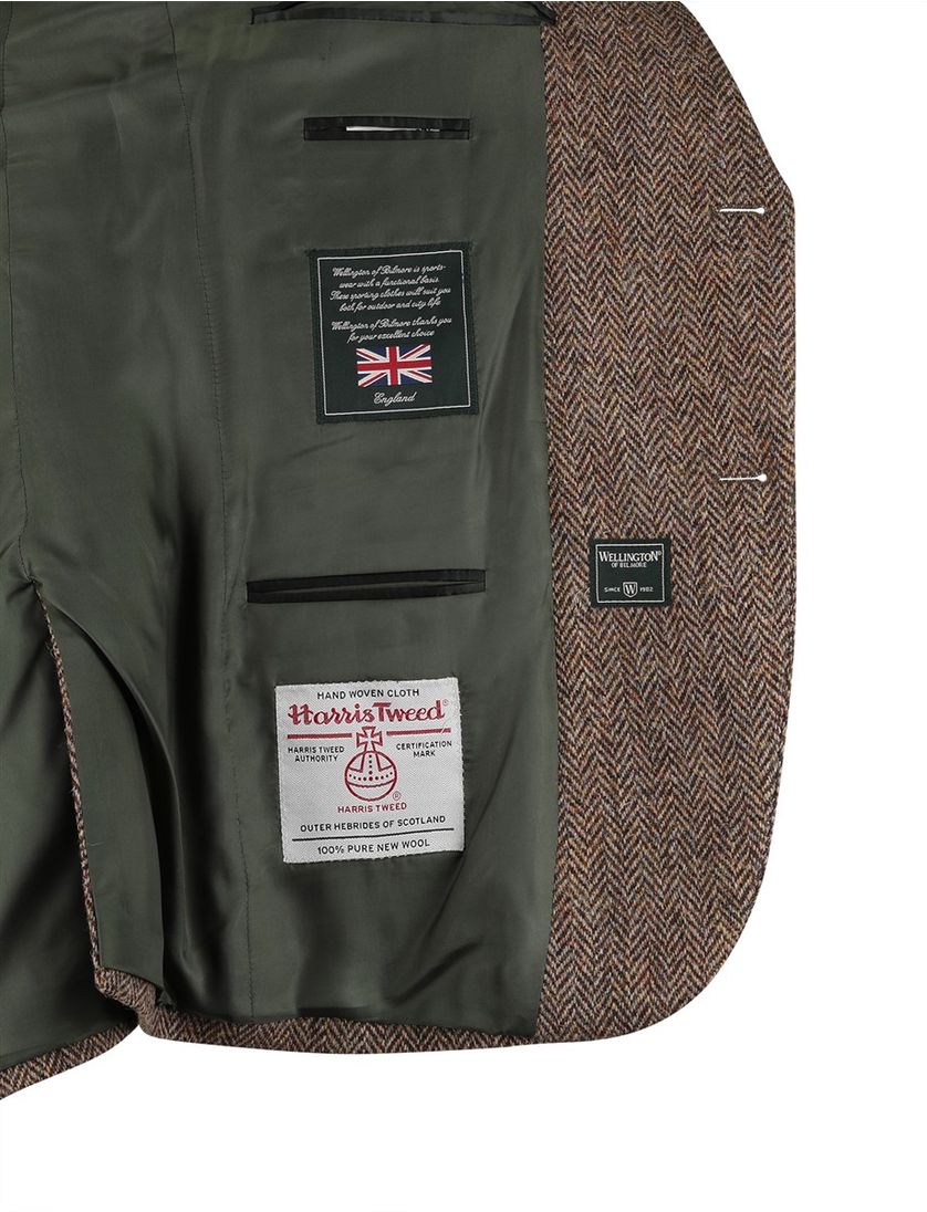 Colbert Wellington of Bilmore Bruin wol tweed elleboog patches
