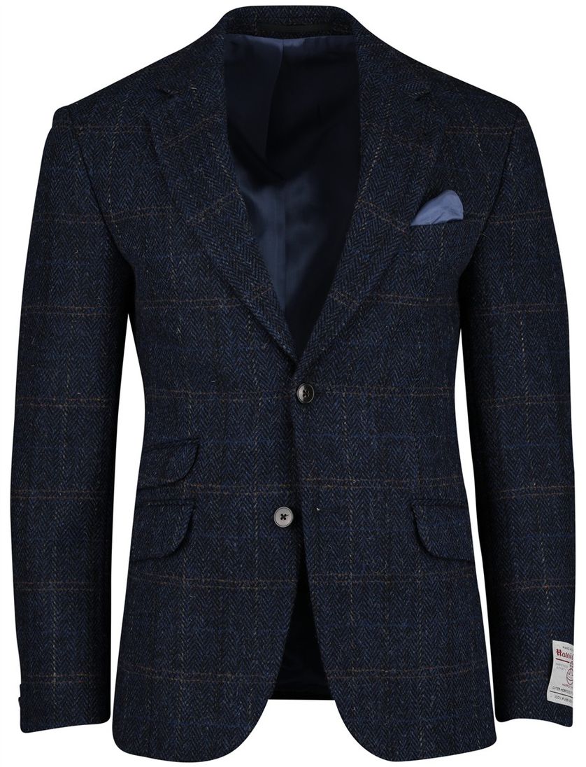 Wellington of bilmore colbert navy geprint lamswol