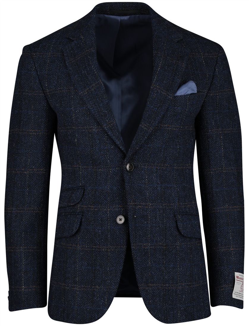 Wellington of bilmore colbert navy geprint lamswol