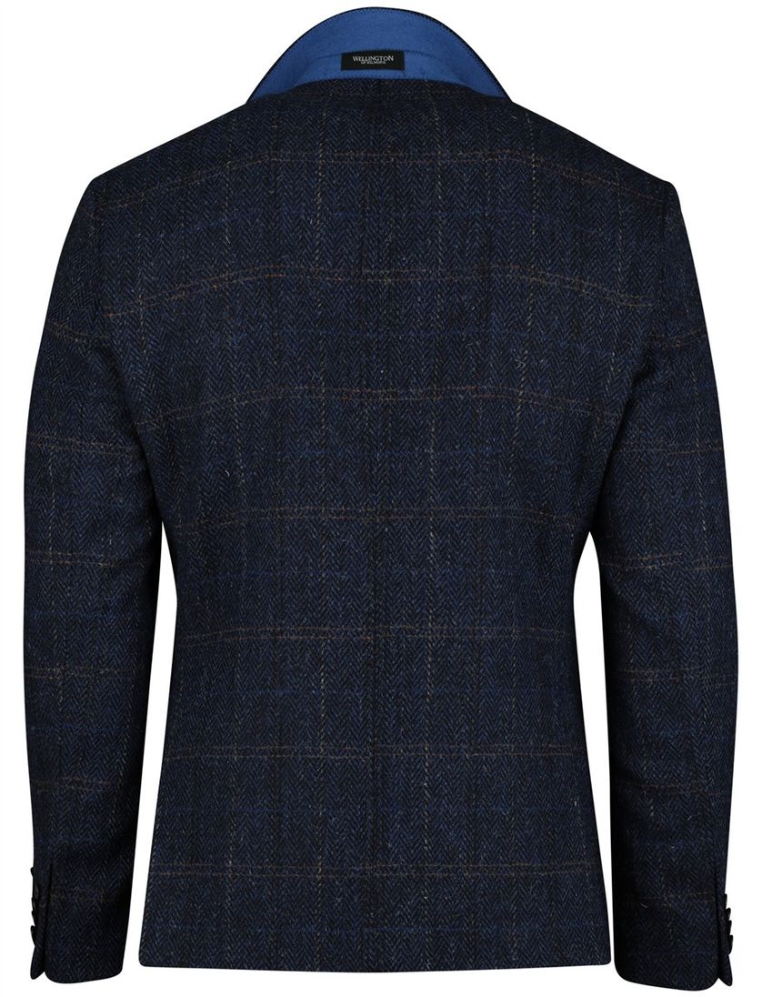 Wellington of bilmore colbert navy geprint lamswol