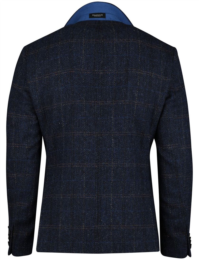 Wellington of bilmore colbert navy geprint lamswol