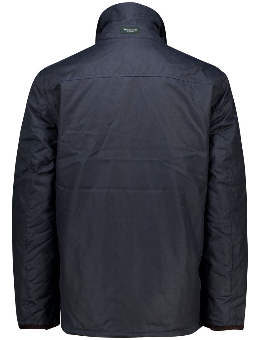 winterjas Wellington of Bilmore donkerblauw katoen