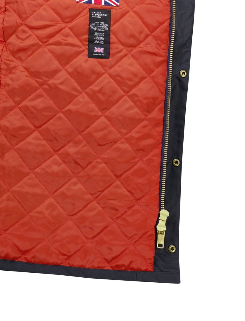 winterjas Wellington of Bilmore donkerblauw katoen